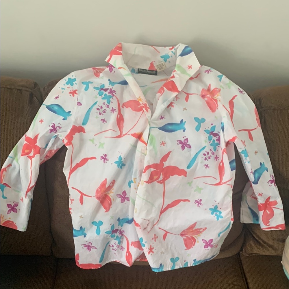 Harve Benard Colorful Floral Blouse